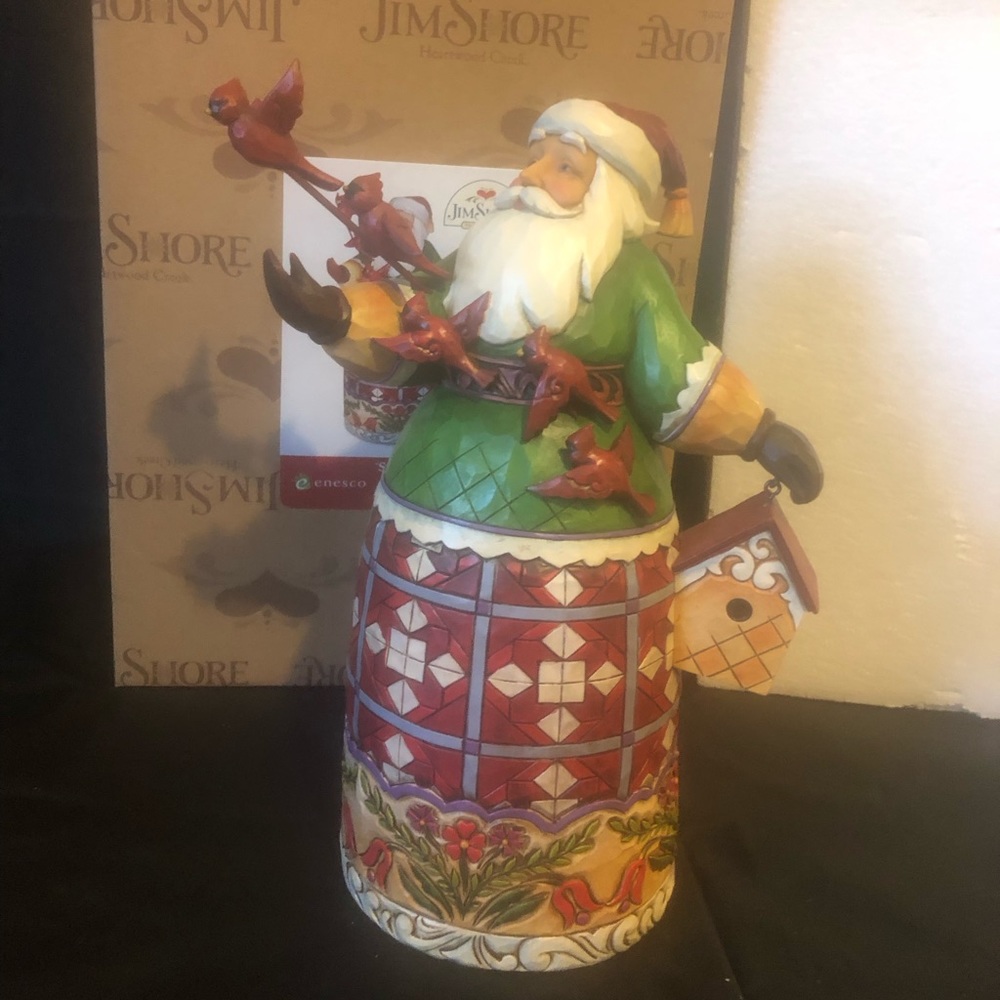 Jim Shore Spirits Bright Take Flight; 10” Santa with cardinals in flight - Picture 2 of 9